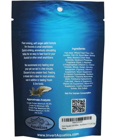 Invert Aquatics Soft Pellets for Axolotls - Sinking Diet for Amphibians 3oz - Newts, Salamanders & More - Buy Online on SooperMarket.com