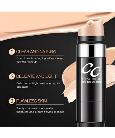 CC Cream Foundation Full Coverage Air Cushion CC Foundation Stick Color Correction Cream Concealer Full Coverage Lightweight Waterproof Natural Glowy Makeup Cover Blemishes & Redness - Buy Online on SooperMarket.com