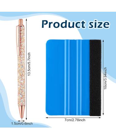 Craft Vinyl Weeding Tools Set - 2pcs Retractable Pin & Glitter Weeding Pens + Felt Squeegees for Adhesive Vinyl - Essential Craft Tool Kit - Buy Online on SooperMarket.com