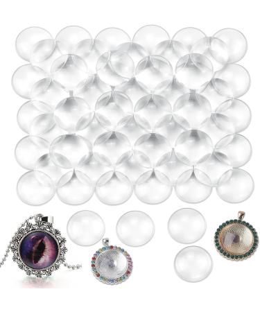 Acmer 1 inch/25mm Clear Glass Dome Cabochons - 100 Pieces for Photo Pendant Jewelry Making - Buy Online on SooperMarket.com