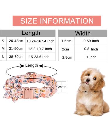 Pink Bow Tie Dog Collar | Adjustable for Girl Dogs | Metal Quick Release Buckle | Orange | Size L (38-60CM) - Buy Online on SooperMarket.com