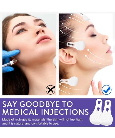 Face Lift Tape 40PCs with Elastic Ropes | Invisible Double Chin Sticker for V-Line Face | Makeup Tools for Wrinkles and Sagging Skin - Buy Online on SooperMarket.com