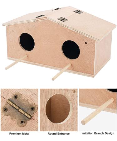 PetNanny Parakeet Nesting Box with Bamboo Bird's Nest & Coconut Shreds - Birdhouse Kit for Breeding & Playtime | Ideal for Parrots, Swallows, and Small Birds - Buy Online on SooperMarket.com