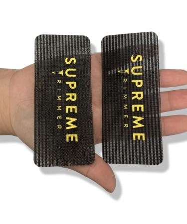 Supreme Trimmer Barber Grippers - Hair Holders for Barbers, Stylists, and Makeup Artists - 2PK (Black/Gold Rectangle) - Buy Online on SooperMarket.com