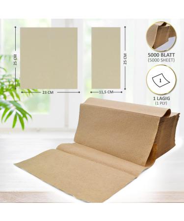 Defacto 5000 Zigzag Paper Towels - 25x23 cm 1-Layer Gray Folding Towels for Donors - Bulk Pack - Buy Online on SooperMarket.com
