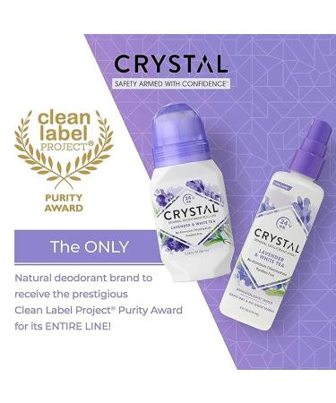 CRYSTAL Deodorant Mineral Deodorant Roll-On  Lavender & White Tea 2.25 oz (Pack of 5) - Buy Online on SooperMarket.com
