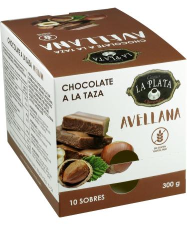 Spanish Hot Chocolate hazelnut flavour 10 sachets | Gluten Free Soya Free and Dairy-free Chocolate Drink | Vegan Hot Chocolate | Chocolate a la taza | 300 gr