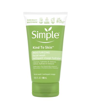 Simple Kind to Skin Face Wash Cleanser for All Skin Types Moisturizing Cleanses and Hydrates 5 oz