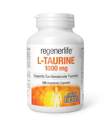 Natural Factors Regenerlife L-Taurine 1000 mg 120 vegetarian capsules Supports Cardiovascular Function