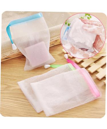 Angoily Soap Saver Mesh Bag for Shower - Adjustable Drawstring Assorted Colors Perfect for Homemade & Cleansing Soaps - Buy Online on SooperMarket.com