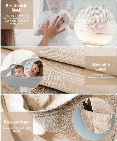 Extra Tall Bed Rails for Toddlers - Twin to King Size - Khaki - 1 Side 78.74 L x 27 H - Buy Online on SooperMarket.com