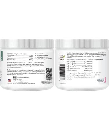 Wholistic Pet Organics Diatomaceous Earth Wormer 4.5 oz - Buy Online on SooperMarket.com