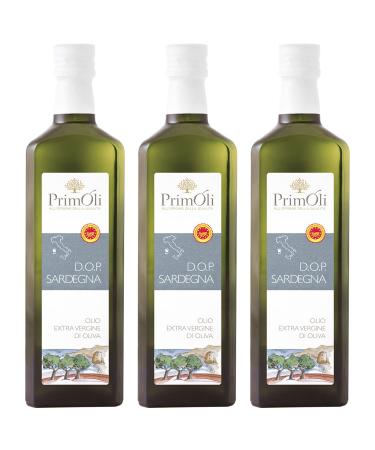 Primoli cold -pressed olive oil D.O.P.Sardegna from the Italian island of Sardinia fruity ideal for homemade pasta and lamb roast 3x500 ml D.O.P.Sardegna 500 ml (3 pack)