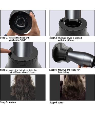 Universal Hair Diffuser - Professional Salon Tool for Curly & Wavy Hair - Fits 1.4 to 2.6 inch Dryers - Buy Online on SooperMarket.com