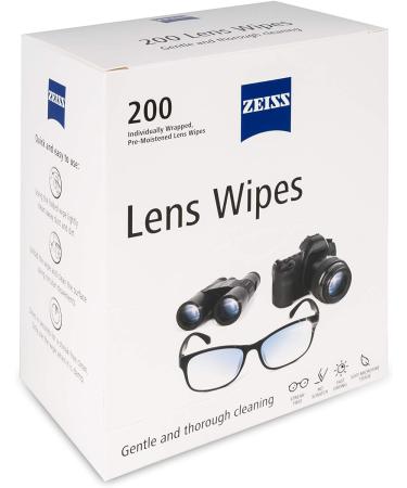 Zeiss Pre-Moistened Lens Cleaning Wipes - Cleans Bacteria Germs and without Streaks for Eyeglasses and Sunglasses - (200 Count) - Buy Online on SooperMarket.com