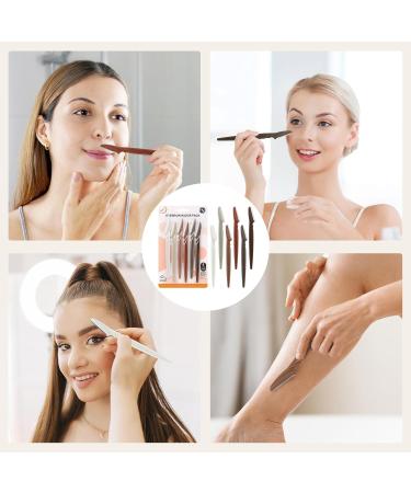 D Dermaplane Razor for Women - 6PCS Face Razors with Precision Cover | Eyebrow & Facial Hair Removal Tool - Buy Online on SooperMarket.com