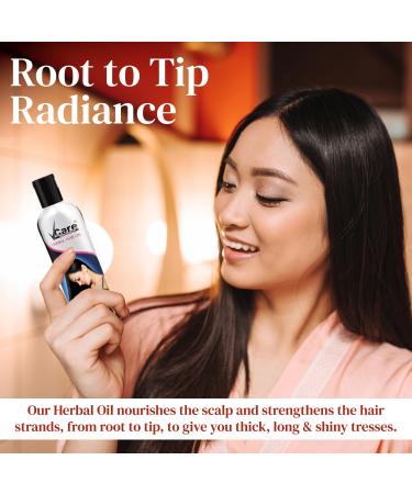 VCare 13+ Herbal Hair Oil With Coconut Castor Almond Olive Jojoba Holy basil Lavender Curry leaf oils for Men and Women | Ideal For All Type Hair Growth - Buy Online on SooperMarket.com
