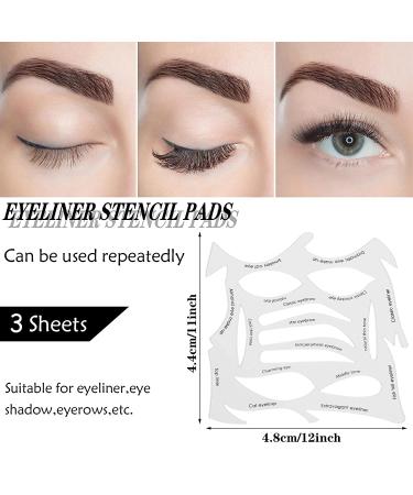 16-Piece Eyeliner Stencil Set for Smoky, Cat Eye & Eye Shadow Makeup Templates - Buy Online on SooperMarket.com