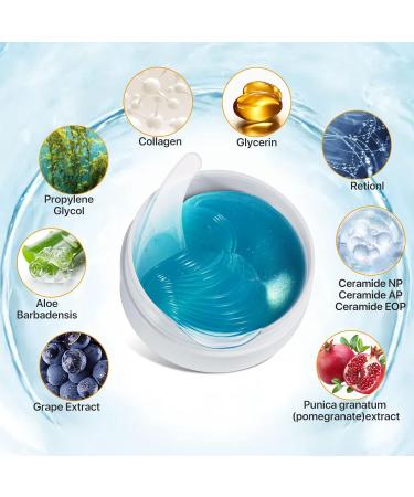 SBHEANGBA 30 Pairs Collagen Eye Mask Under Eye Mask Hyaluronic Acid Moisturizing Eye Mask Under Eye Patches for Puffy Eyes Dark Circles Eye Bags Anti Aging and Anti Wrinkles Eye Treatment Mask Blue - Buy Online on SooperMarket.com