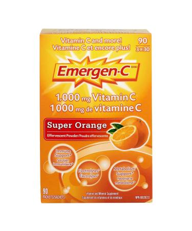 Emergen-C Orange Vitamin C 1000mg (90 Packets) 90 Count