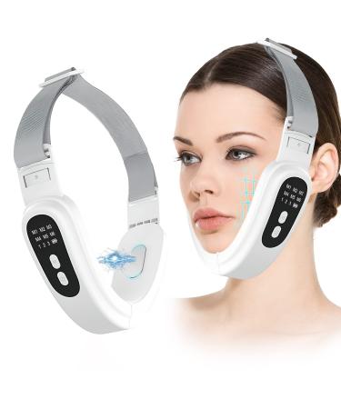Double Chin Reducer Machine, Electric Face Lift Device with Blue Red Light, Double Chin Eliminator Instrument for Skin Lifting & Shaping Double Chin