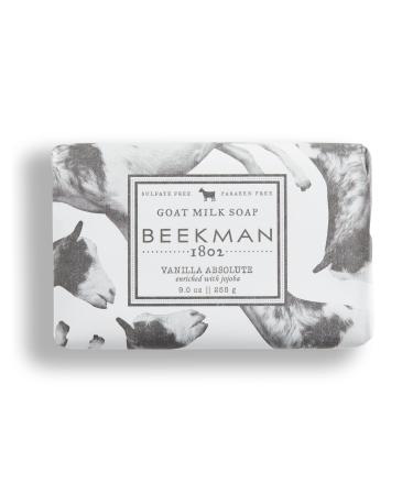 Beekman 1802 Goat Milk Soap Bar Vanilla Absolute - 9 oz - Nourishes Moisturizes & Hydrates the Body - Good for Sensitive Skin - Cruelty Free