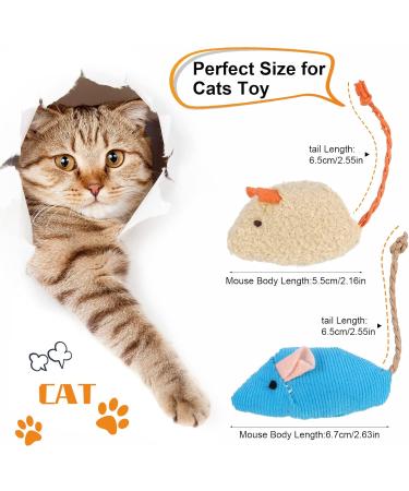 Dacitiery 9Pcs Catnip Mice Toys - Interactive Play & Teeth Cleaning for Cats & Kittens - Buy Online on SooperMarket.com