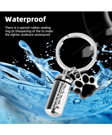  CTDMJ Stainless Steel Dog Paw Cremation Urn Keyring Small Urns for Ashes Ashes Urn Mini Cremation Urn Memorial Ashes Keepsake Keychain Pet Charms Locket Pendant Cremation Jewellery for Ashes - Buy Online on SooperMarket.com
