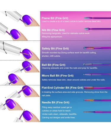 25Pcs Nail Drill Bits Set with Portable Holder - Ceramic Diamond Carbide Cuticle Efile Remover Bits for Acrylic Nails - 3/32 Inch, Home Salon Acrylic Gel Nail Polish - Buy Online on SooperMarket.com