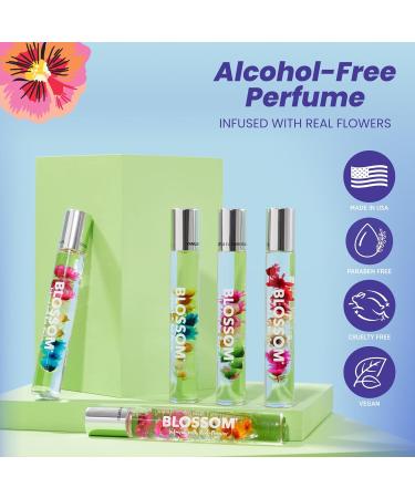 Blossom Roll on Perfume for Women Alcohol Free Rollerball Perfume Oil with Essential Oils Infused with Real Flowers Made in USA 0.20oz (Rose Violet Lily Magnolia Amber Cedarwood) Rainbow Rose Rose Rainbow 0.2 Fl Oz (Pack of 1) - Buy Online on SooperMarket.com