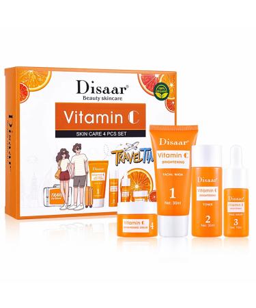 mercham Skincare Set Gifts for Teenage Girls-Vitamin C Serum for Womens Gift Sets Includes Cleanser-Toner-Serum-Face Cream Moisturizing & Brightening Facial Kit Preppy Skincare Set - All Skin Types