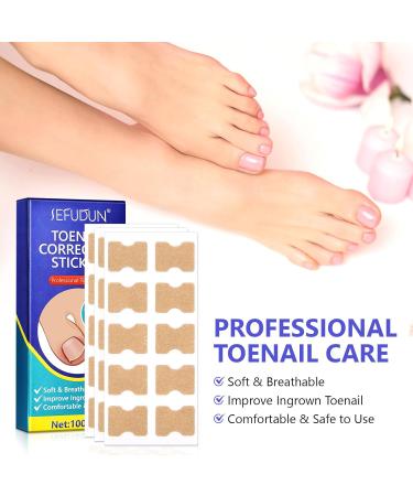 Toen il Correction Sticker 100Pcs: N il Repair P tches Restores Appearance of Discolored or Damaged Nails Foot Care - Buy Online on SooperMarket.com