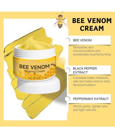 Bee Venom Shaping Cream Bee Venom Cream Bee Venom Anti Cellulite Cream Bee Venom Firming Body Cream for Belly Anti Cellulite Body Cream for Tightening Skin Abdomen Legs Belly Buttocks - Buy Online on SooperMarket.com