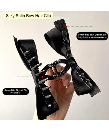 Zufio Claw Clip with Bow for Thin Hair - Black Hair Bow for Women and Girls - Buy Online on SooperMarket.com