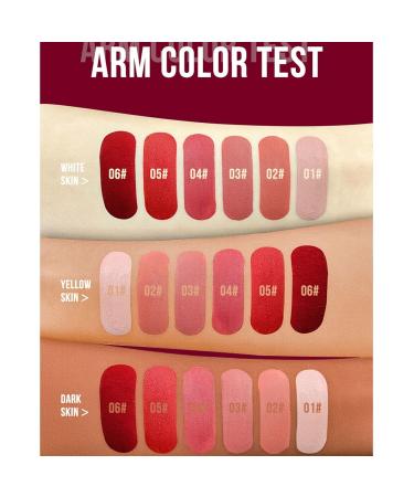 Matte Liquid Lipstick Makeup Set - 3 Pcs Long Lasting Smudge Proof Lip Gloss | High Pigmented Velvety Nude Red Lip Stain Gift Set for Women & Girls - Buy Online on SooperMarket.com