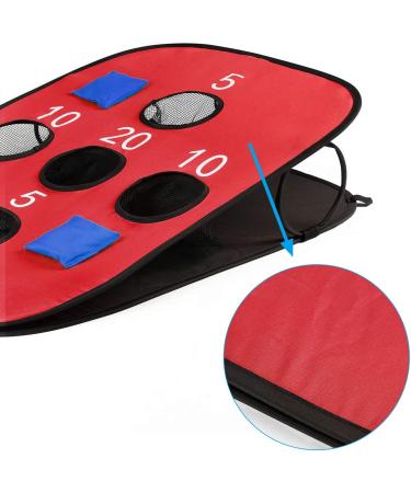 G4Free Portable Collapsible Cornhole Game Set - 3ft x 2ft Size - 8 Bean Bags - Carrying Case - Camping Travel - Red Blue - Buy Online on SooperMarket.com