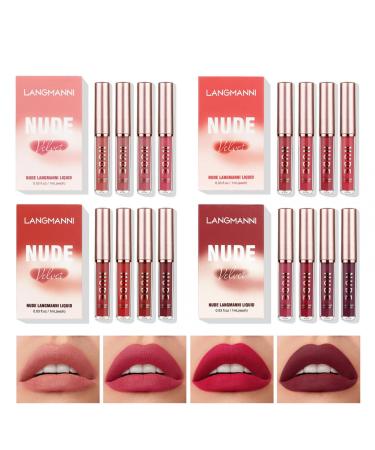 12h stop without drying out lipstick lipstick waterproof and non -stick -coated cup of liquid lip gloss 16 colors lip gloss matt lipstick 1 piece (1 Pack) 16 colors