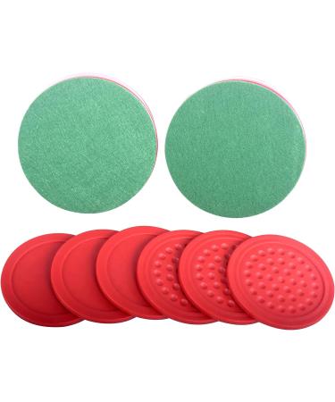 Plastic Air Hockey Strikers and Pucks Set - 2 Pushers and 6 Pucks Replacement for Game Tables - Buy Online on SooperMarket.com