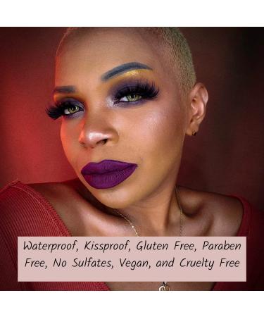 Mynena Deep Plum Matte Lipstick - Long Lasting, Waterproof, Lightweight | Talc-Free, Mica-Free, Gluten-Free, Paraben-Free - Mia - Buy Online on SooperMarket.com