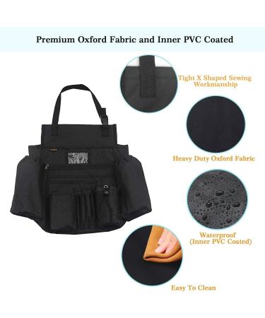 ECWKVN Car Front Seat Organiser - Heavy Duty Passenger Tidy Backseat Storage Bag with 10 Pockets - Black - Buy Online on SooperMarket.com