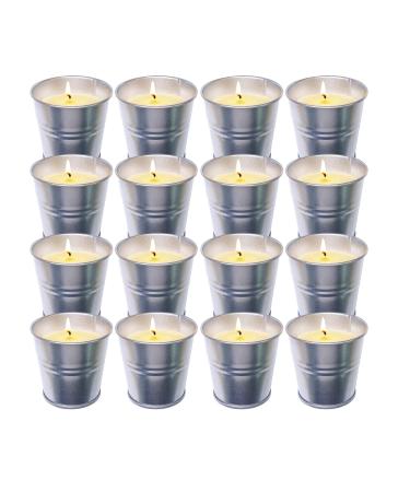 Topsics 16 pieces Citronella candle outdoor outdoor candles set natural soy wax citronella candles for garden terrace picnic camping indoor burning time 160-192 hours