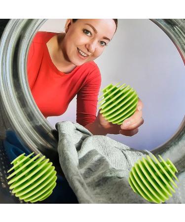 Dryer Balls Laundry - Anti-Winding Machine Ball Soft Washing Balls | TPR Flexible Reusable Softener Ball For Washing Machine Quick Drying Green - Buy Online on SooperMarket.com