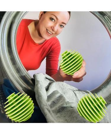 Dryer Balls Laundry Machine Ball Soft Washing Balls Anti-Winding - Softener Ball TPR Reusable Laundry Balls Quick Drying Cleaning Soft Washing Balls Hondony Green - Buy Online on SooperMarket.com