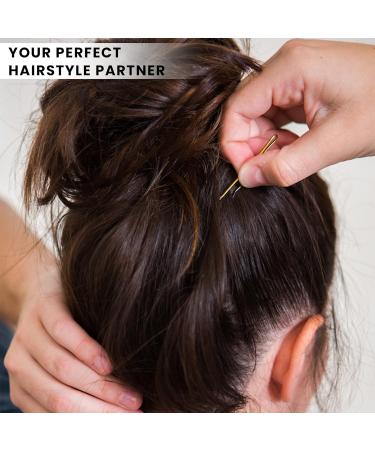 Biribila Bobby Pins 150 Pcs - Gold Hair Grips 5cm Long with Storage Box | Strong Kirby Grips for All Hair Types - Hair Styling & Make-Up Pins - Buy Online on SooperMarket.com