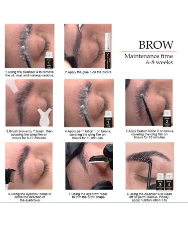 Lash Lift Kit & Brow Lamination Kit 2 in 1 Lash & Eyebrow Perm Kit with Brow Brush Semi-Permanent DIY Perm Kit for Lashes Brows for Home DIY Salon Result Lasts 6-8 Weeks #4 - Buy Online on SooperMarket.com