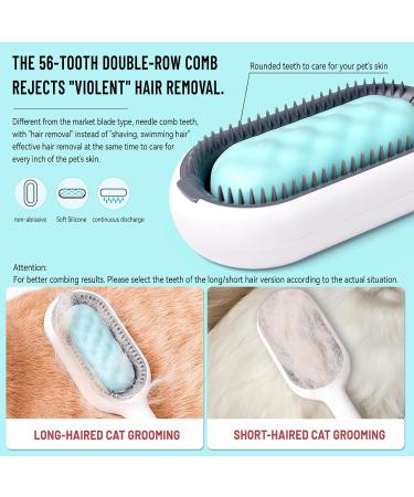 4-in-1 Cat Brush with Water Tank | Darryy Multifunctional Animal Hair Removal Comb for Cleaning Massaging & Grooming - Buy Online on SooperMarket.com