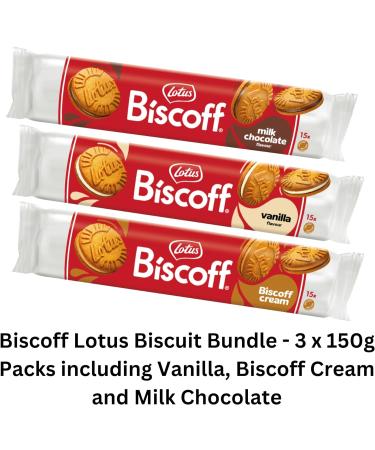 Speculoos Biscuit Sandwich 3 Pack Bundle Containing Lotus Biscoff Milk Chocolate Cream and Vanilla - Buy Online on SooperMarket.com