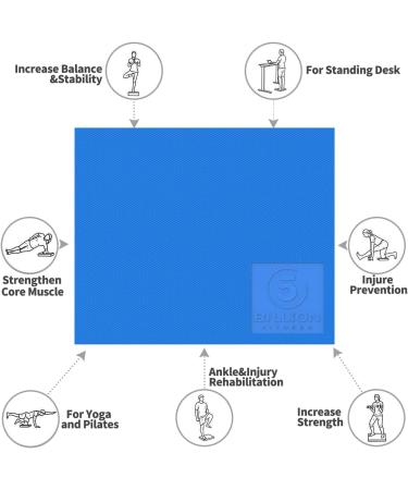 5BILLION XL Foam Balance Pad for Physical Therapy & Yoga - Non-Slip Exercise Pad for Fitness & Stability Workouts - Blue, Large Size (19.6 x 15.7 x 2.4) - Buy Online on SooperMarket.com
