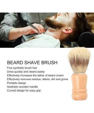 Premium Shaving Brush with Wooden Handle - Soft Hair for Men | Beard & Razor Brush for Home Salon - Buy Online on SooperMarket.com