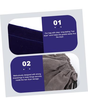 BELLIFFY 2pcs Storage Bag Travel Bag Drawstring Hair Dryer Pouch Gym Bag Hair Dryer Dust Bag Flocking Cloth - Buy Online on SooperMarket.com